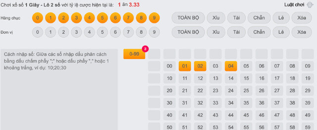 Chi tiết về cách chơi SG Win Lottery BK8