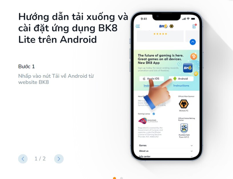 Hình thức tải ứng dụng BK8 cho điện thoại Android có giống với iOS